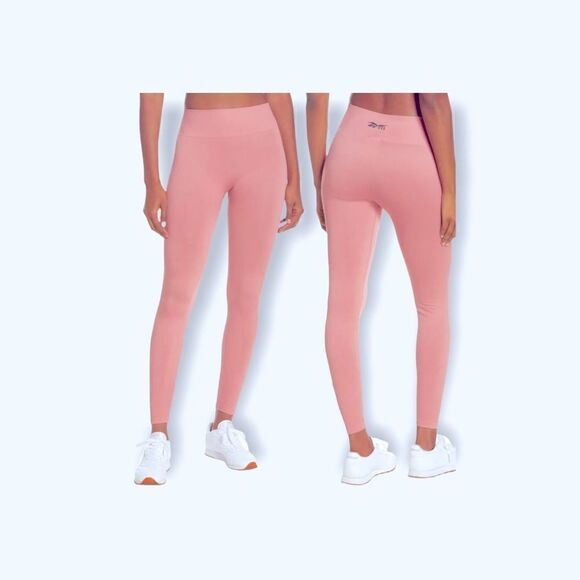 Reebok Victoria Beckham Seamless Leggings Dusty Rose Sz XL NWT - Picture 5 of 5